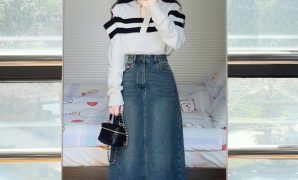 Inspirasi Mix and Match Rok Jeans Korea Agar Tampil Modis