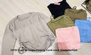 OOTD Crop Top Lengan Panjang, Cocok untuk Wanita Berhijab